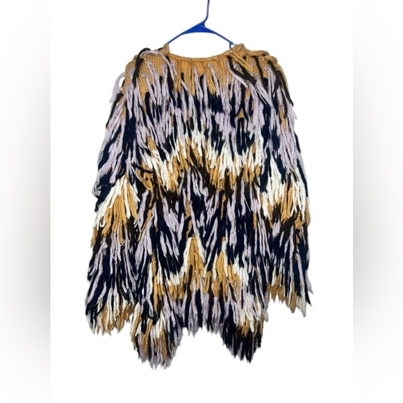 Lovers and Drifters Shaggy Shag Fringe Jacket/Open Cardigan Womens M/L - Picture 3 of 7